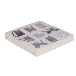 SERVIETT GLADE KATTER