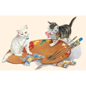 NOSTALGIKORT KUNSTMALERKATTER