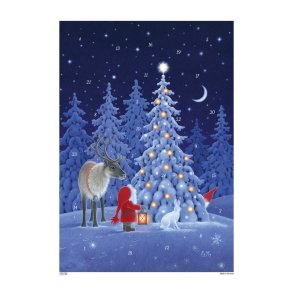 A4 GOD JUL JULETREET I SKOGEN