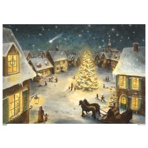 A4 WHITE CHRISTMAS JULETREET P� TORGET