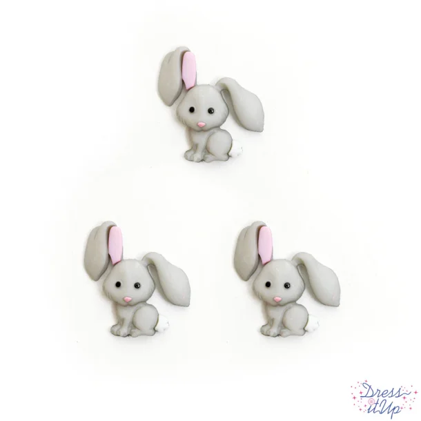 KNAPPER GREY BUNNY 6 stk