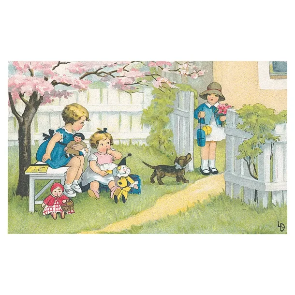 NOSTALGIKORT  UNDER ET BLOMSTRENDE TRE