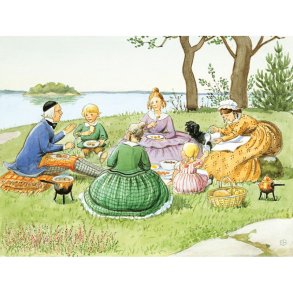 MINIPOSTER ONKEL BL�S PICNIC, Elsa Beskow 30x40 cm 