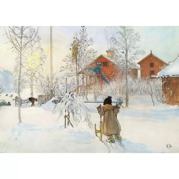 Carl Larsson: SPARKST�TTING 10x15 cm (org tittel G�rden och brygghuset)