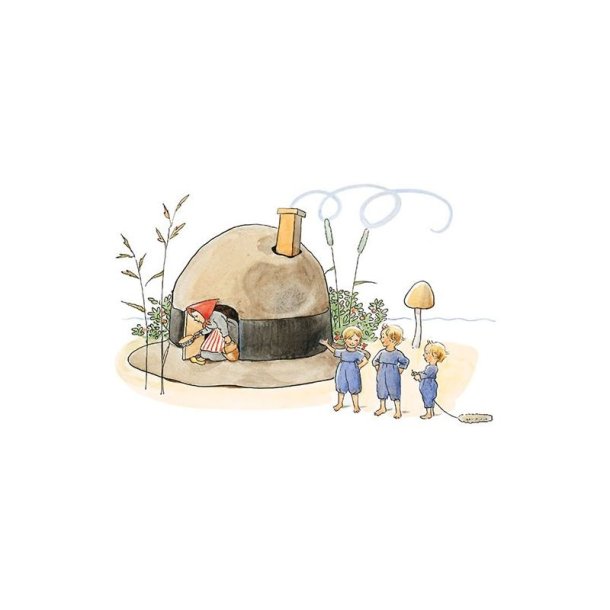 Elsa Beskow  "HATTE HYTTA" (HATTSTUGAN" Enkelt kort 10x15 cm