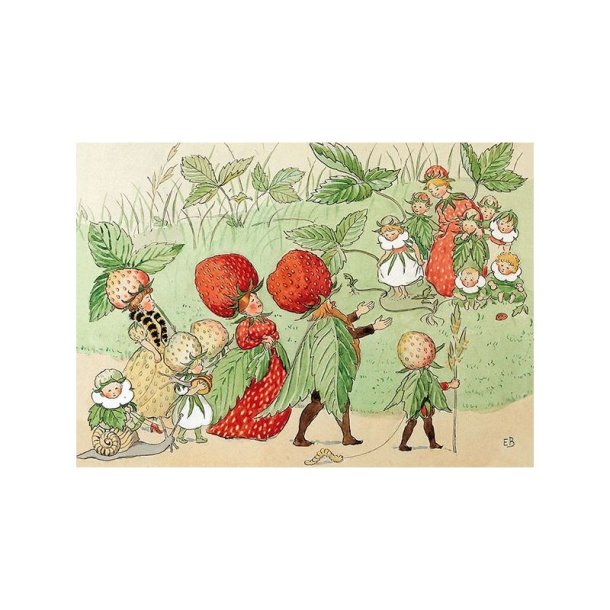 ELSA BESKOW "Jordbrfamilien" enkelt kort 10x15 cm