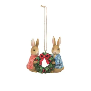 PETER RABBIT OG FLOPSY hengende ornament 8 cm.