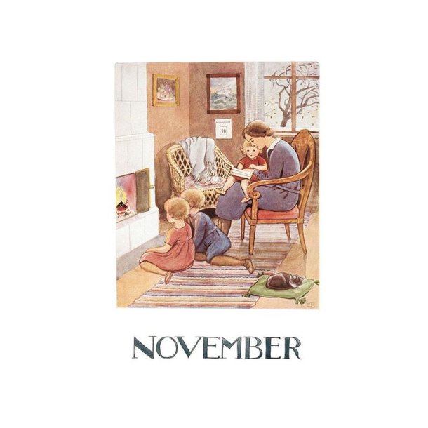 Postkort Elsa Beskow November