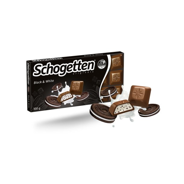 SCHOGETTEN SJOKOLADE BLACK &amp; WHITE 100g