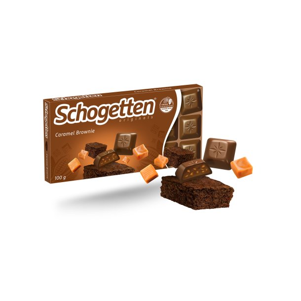 SCHOGETTEN SJOKOLADE KARAMELL BROWNIE 100g