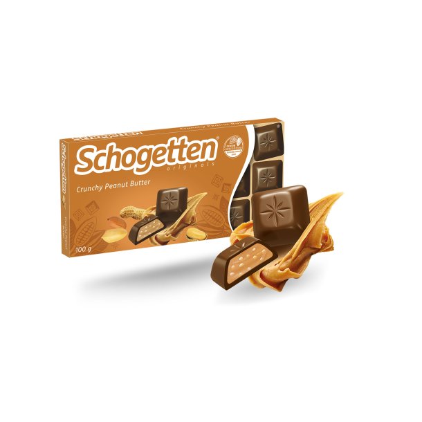 SCHOGETTEN SJOKOLADE CRUNCHY PEANUTBUTTER 100g