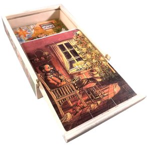 4 x TREPUSLESPILL GUBBEN OG KATTEN FEIRER JUL