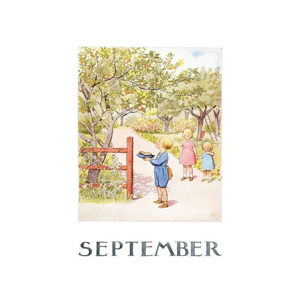 Postkort Elsa Beskow September