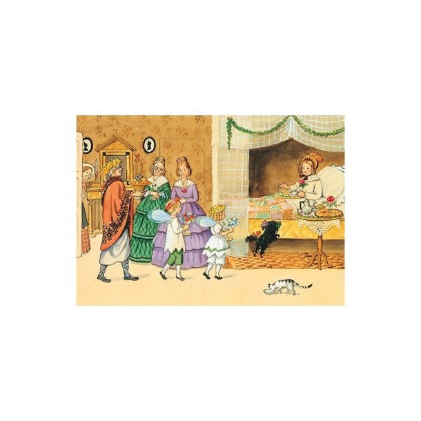 ELSA BESKOW " TANTE BRUNS FDSELSDAG" Postkort 10x15